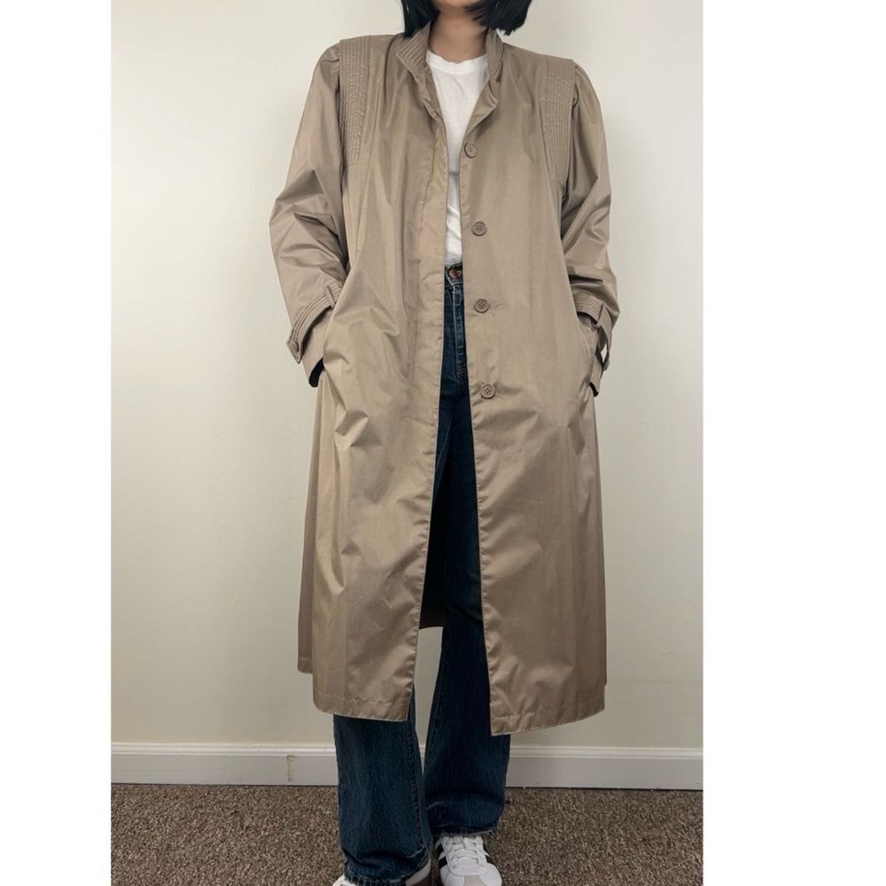 Vintage Cambridge Beige Champagne Color Trench Coat Rain Coat